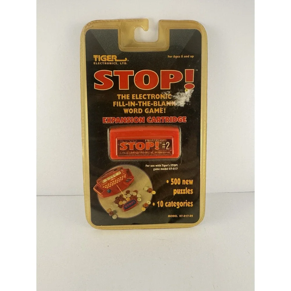 STOP! Hand-Held Electronic Game 1998 Tiger Vintage New Sealed W/ Expansion Card